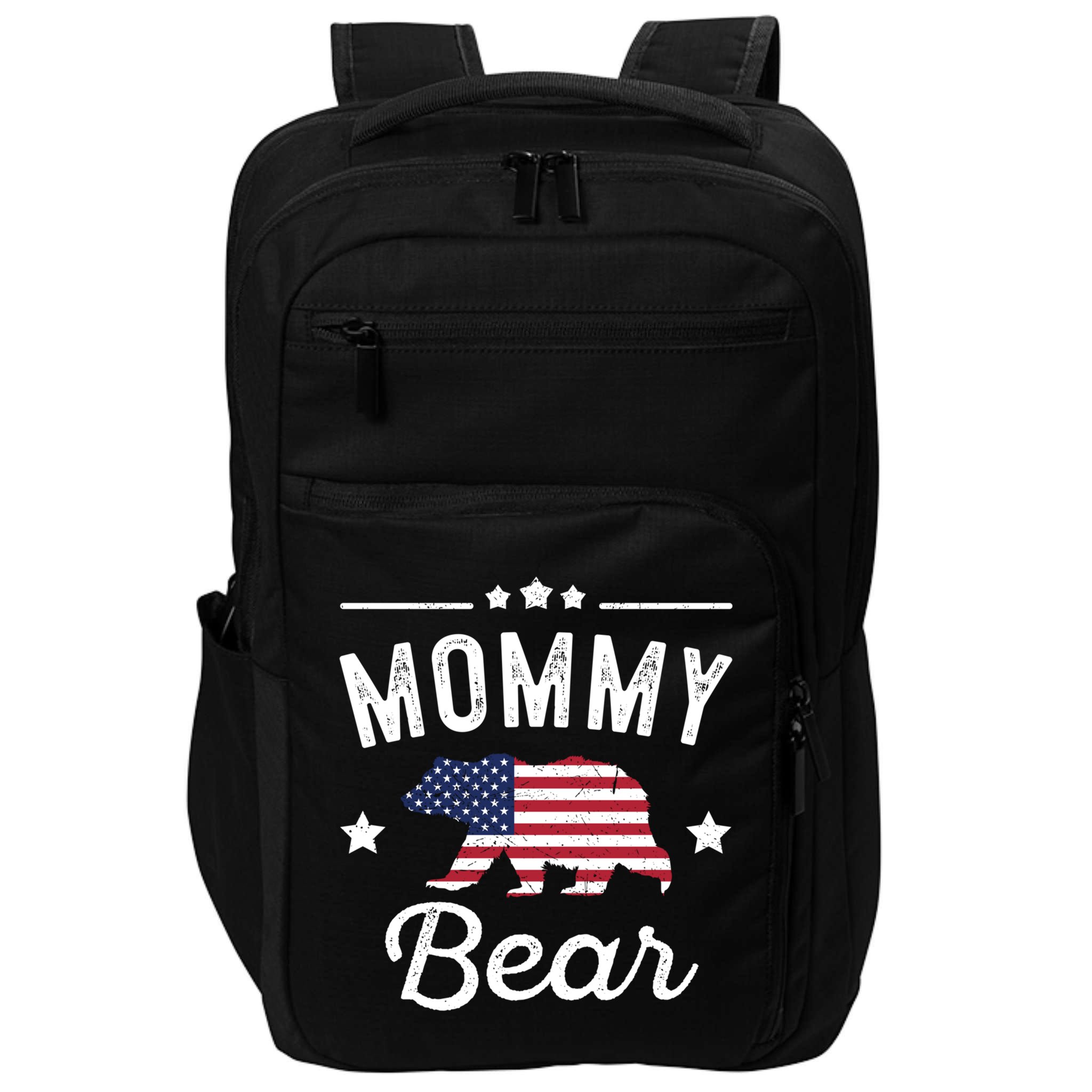 Mommy Patriotic Bear Flag Matching 4th Of July Funny Gift Impact Tech Backpack