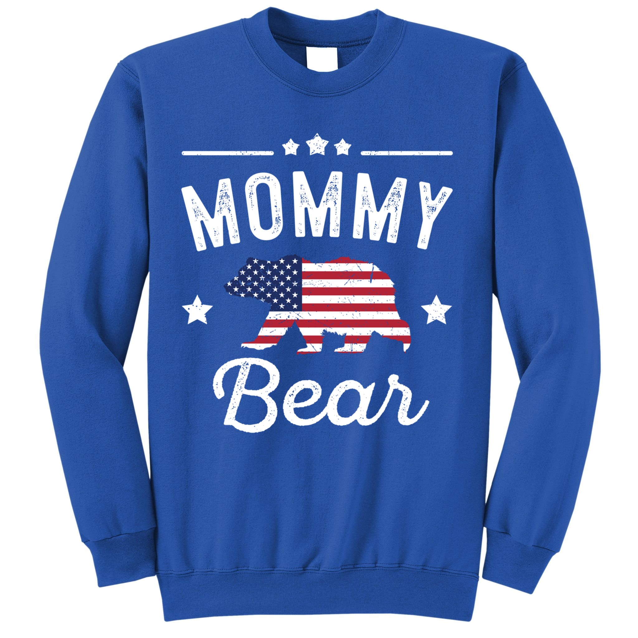 Mommy Patriotic Bear Flag Matching 4th Of July Funny Gift Sweatshirt