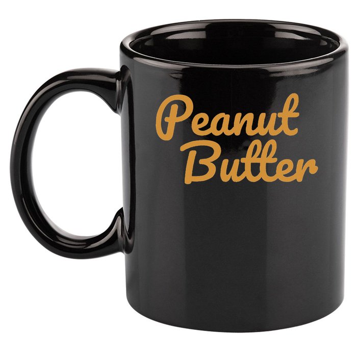 Matching Peanut Butter And Jelly 11oz C Handle Ceramic Mug