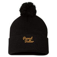 Matching Peanut Butter And Jelly Pom Pom 12in Knit Beanie