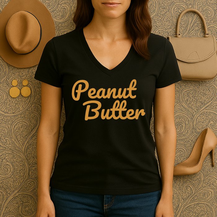 Matching Peanut Butter And Jelly Women's V-Neck T-Shirt