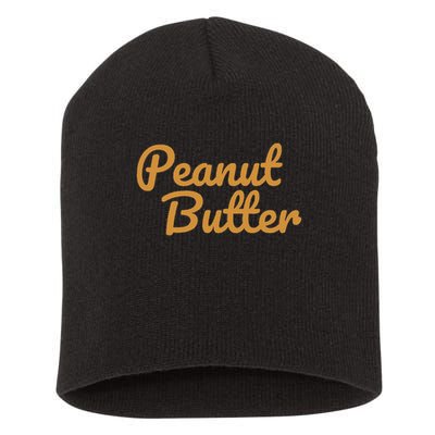 Matching Peanut Butter And Jelly Short Acrylic Beanie
