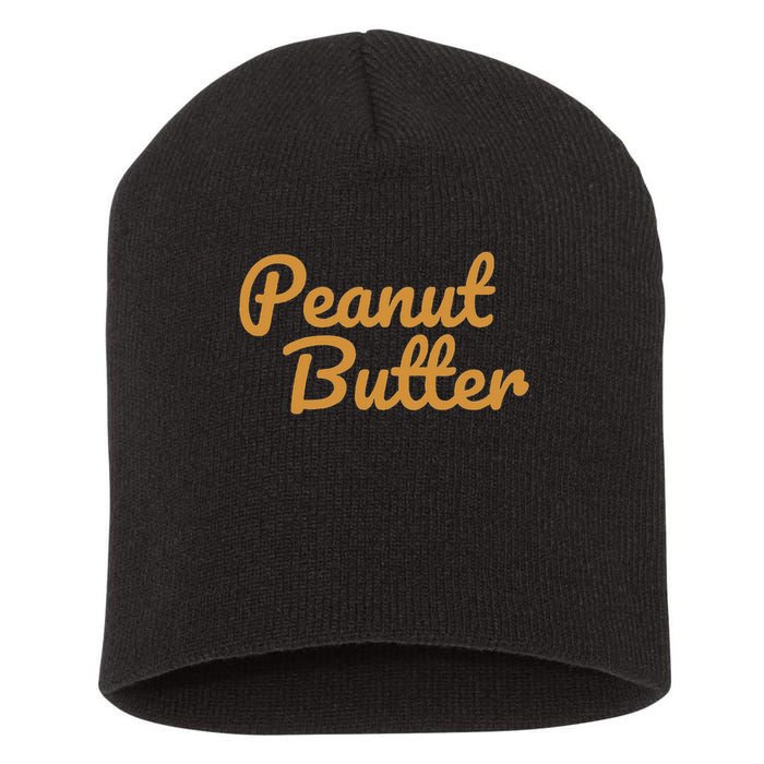 Matching Peanut Butter And Jelly Short Acrylic Beanie