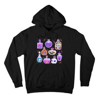 Magical Potions Bottles Witchy Halloween Print Hoodie