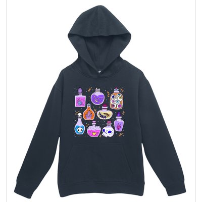 Magical Potions Bottles Witchy Halloween Print Urban Pullover Hoodie