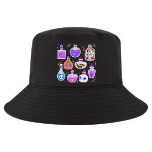 Magical Potions Bottles Witchy Halloween Print Cool Comfort Performance Bucket Hat