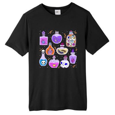 Magical Potions Bottles Witchy Halloween Print Tall Fusion ChromaSoft Performance T-Shirt