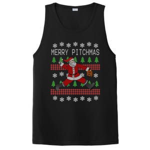 Merry Pitchmas Baseball Pitcher Funny Santa Christmas Gift PosiCharge Competitor Tank