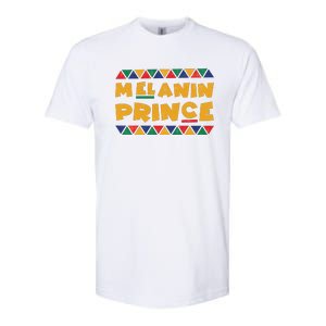 Melanin Prince Black Son Black Pride Family Matching Outfit Juneteenth Softstyle CVC T-Shirt