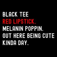 Melanin Poppin Black Print Red Lipstick Saying Button