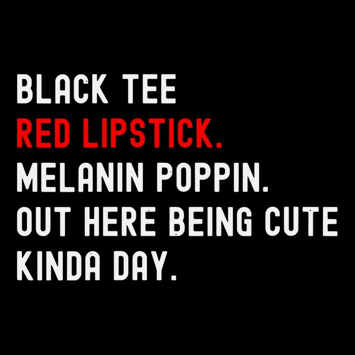 Melanin Poppin Black Print Red Lipstick Saying Button