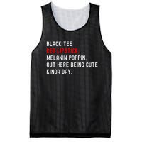 Melanin Poppin Black Print Red Lipstick Saying Mesh Reversible Basketball Jersey Tank