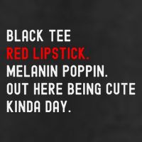 Melanin Poppin Black Print Red Lipstick Saying Golf Towel