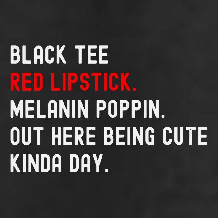 Melanin Poppin Black Print Red Lipstick Saying Golf Towel