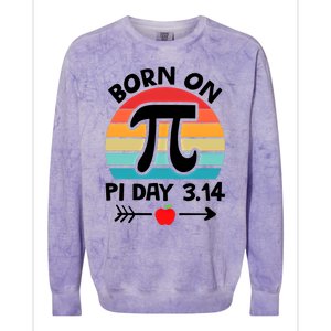 Math Pi Birthday Born On Pi Day Cute Gift Colorblast Crewneck Sweatshirt