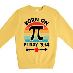 Math Pi Birthday Born On Pi Day Cute Gift Premium Crewneck Sweatshirt