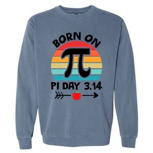 Math Pi Birthday Born On Pi Day Cute Gift Garment-Dyed Sweatshirt