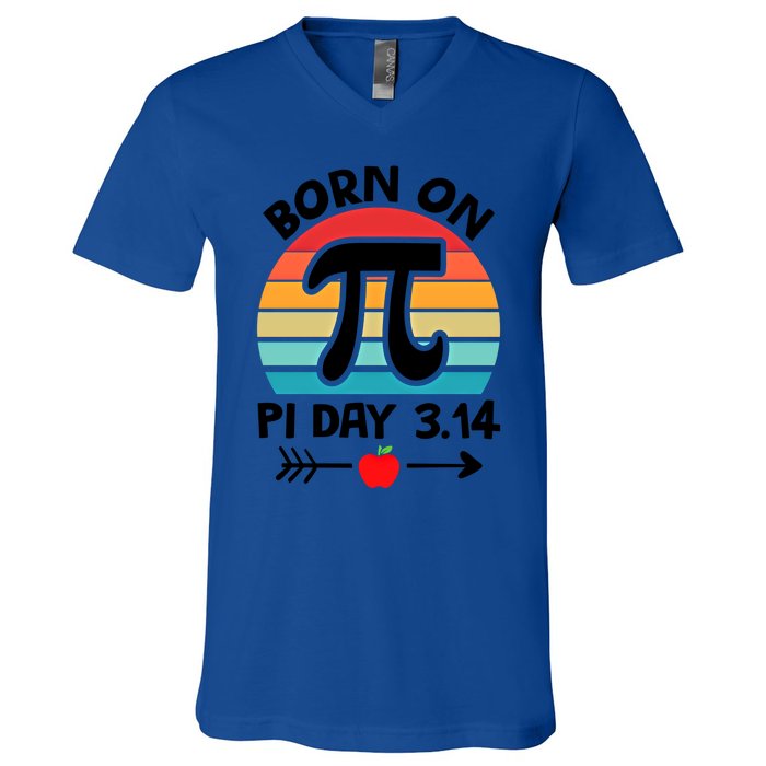 Math Pi Birthday Born On Pi Day Cute Gift V-Neck T-Shirt