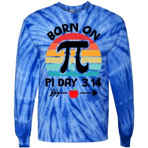 Math Pi Birthday Born On Pi Day Cute Gift Tie-Dye Long Sleeve Shirt