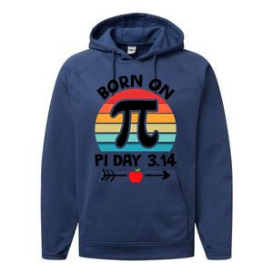 Math Pi Birthday Born On Pi Day Cute Gift Performance Fleece Hoodie