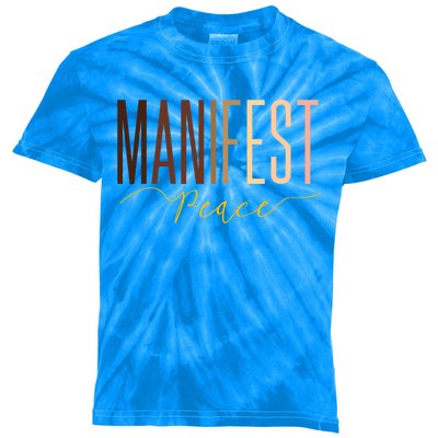 Manifest Peace Black Pride Juneteenth Celebrate Melanin Gift Kids Tie-Dye T-Shirt