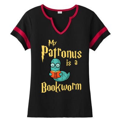 My Patronus Bookworm Ladies Halftime Notch Neck Tee