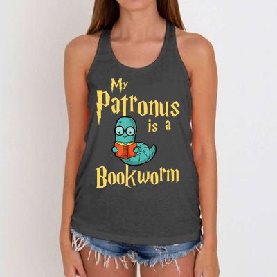 My Patronus Bookworm Women's Knotted Racerback Tank