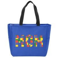 Mom Parents Brick Master Builder Building Blocks Set Family Funny Gift Zip Tote Bag