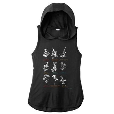 Mugwort Pennyroyal Black Cohosh Herbs Lovers Ladies PosiCharge Tri-Blend Wicking Draft Hoodie Tank