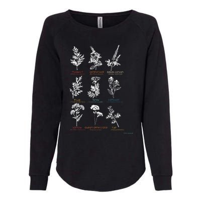 Mugwort Pennyroyal Black Cohosh Herbs Lovers Womens California Wash Sweatshirt