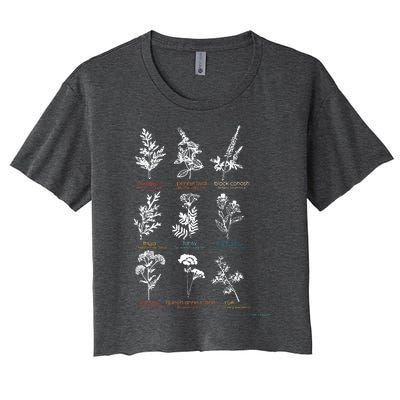 Mugwort Pennyroyal Black Cohosh Herbs Lovers Women's Crop Top Tee