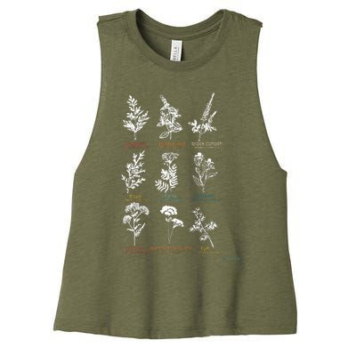 Mugwort Pennyroyal Black Cohosh Herbs Lovers Women's Racerback Cropped Tank