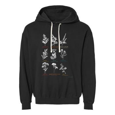 Mugwort Pennyroyal Black Cohosh Herbs Lovers Garment-Dyed Fleece Hoodie