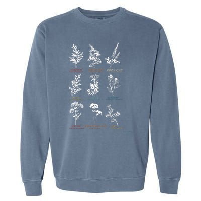 Mugwort Pennyroyal Black Cohosh Herbs Lovers Garment-Dyed Sweatshirt