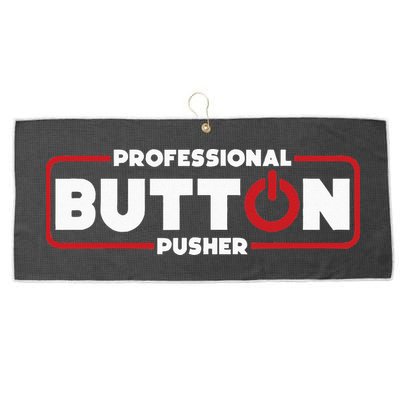 Machinist Professional Button Pusher Machinist Large Microfiber Waffle Golf Towel