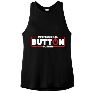 Machinist Professional Button Pusher, Machinist Ladies PosiCharge Tri-Blend Wicking Tank