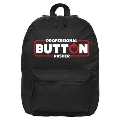 Machinist Professional Button Pusher, Machinist 16 in Basic Backpack
