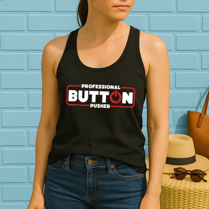 Machinist Professional Button Pusher, Machinist Womens Tank Top