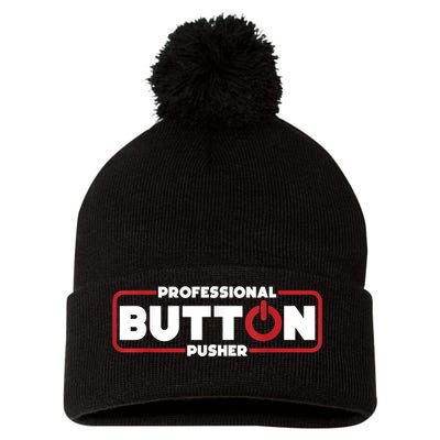 Machinist Professional Button Pusher, Machinist Pom Pom 12in Knit Beanie