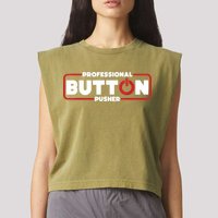 Machinist Professional Button Pusher, Machinist Garment-Dyed Women's Muscle Tee