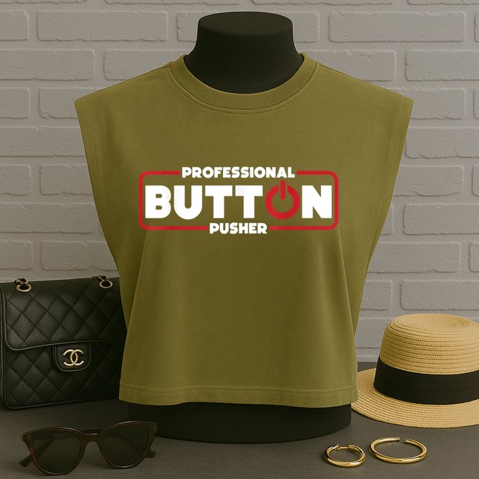Machinist Professional Button Pusher, Machinist Garment-Dyed Women's Muscle Tee