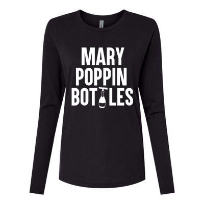 Mary Poppin Bottles Gift Womens Cotton Relaxed Long Sleeve T-Shirt