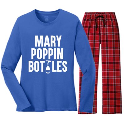 Mary Poppin Bottles Gift Women's Long Sleeve Flannel Pajama Set 