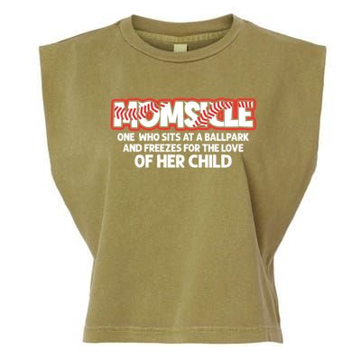 Momsicle Proud Baseball Mother Popsicle Mom Definition Gift Garment-Dyed Women's Muscle Tee