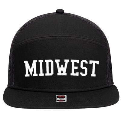 Midwest Prep Block Lettering Vintage Style 7 Panel Mesh Trucker Snapback Hat