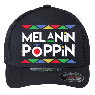 Melanin Poppin! Black Beauty African Pride Gift Flexfit Unipanel Trucker Cap