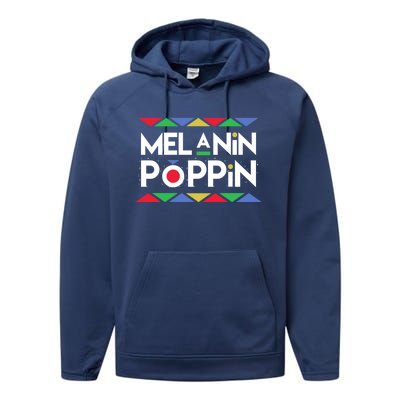 Melanin Poppin! Black Beauty African Pride Gift Performance Fleece Hoodie