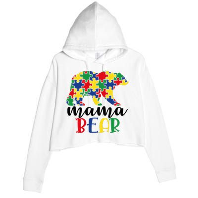 Mama Papa Bear Crop Fleece Hoodie