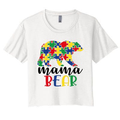 Mama Papa Bear Women's Crop Top Tee