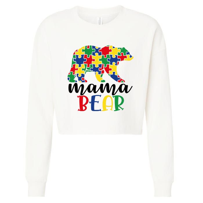 Mama Papa Bear Cropped Pullover Crew